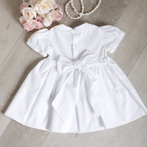 RARE White Heirloom Smocked Dress Feltman Brothers Special Occasion Like New - Picture 6 of 6